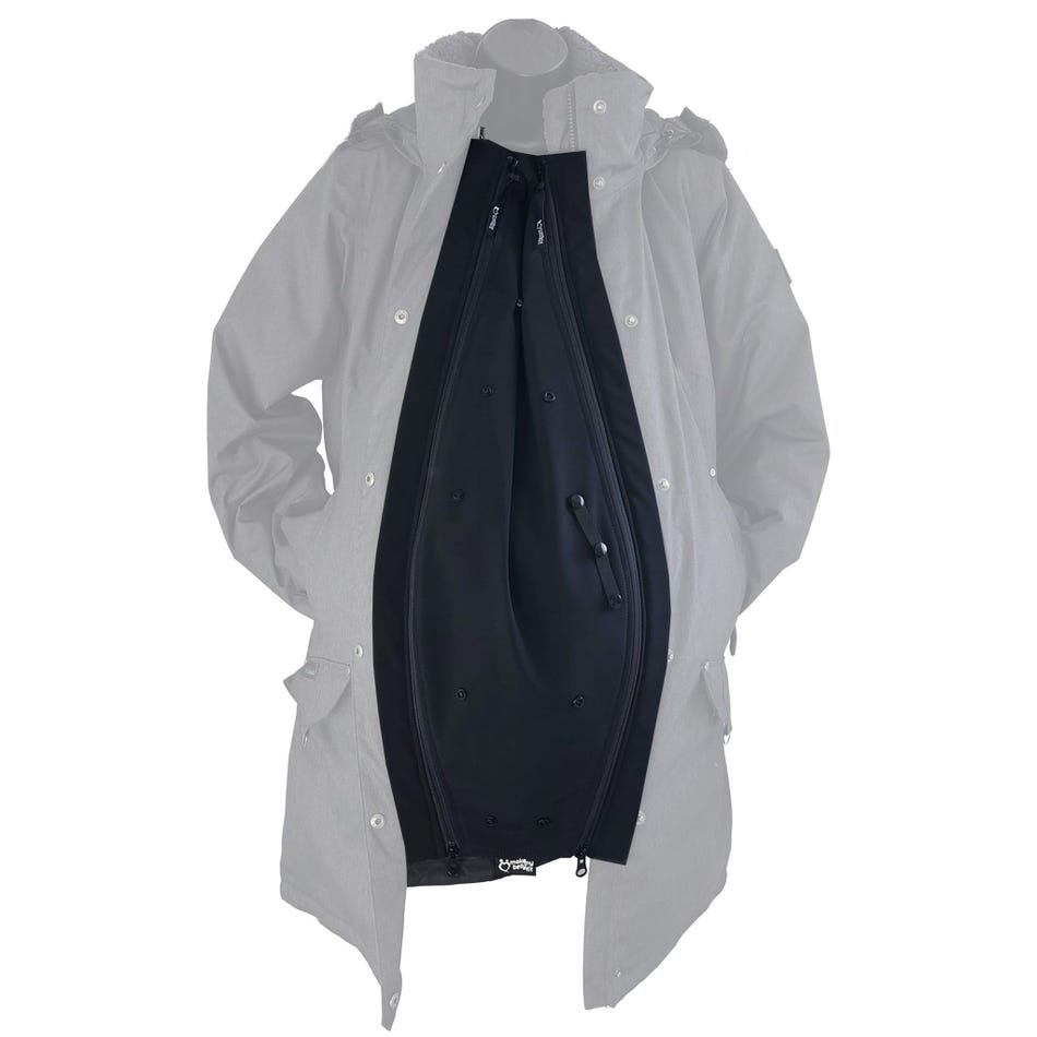 MakeMyBellyFit Rallonge universelle pour veste de maternité et de bébé,  s'adapte à la plupart des fermetures éclair, noir, taille unique, Noir