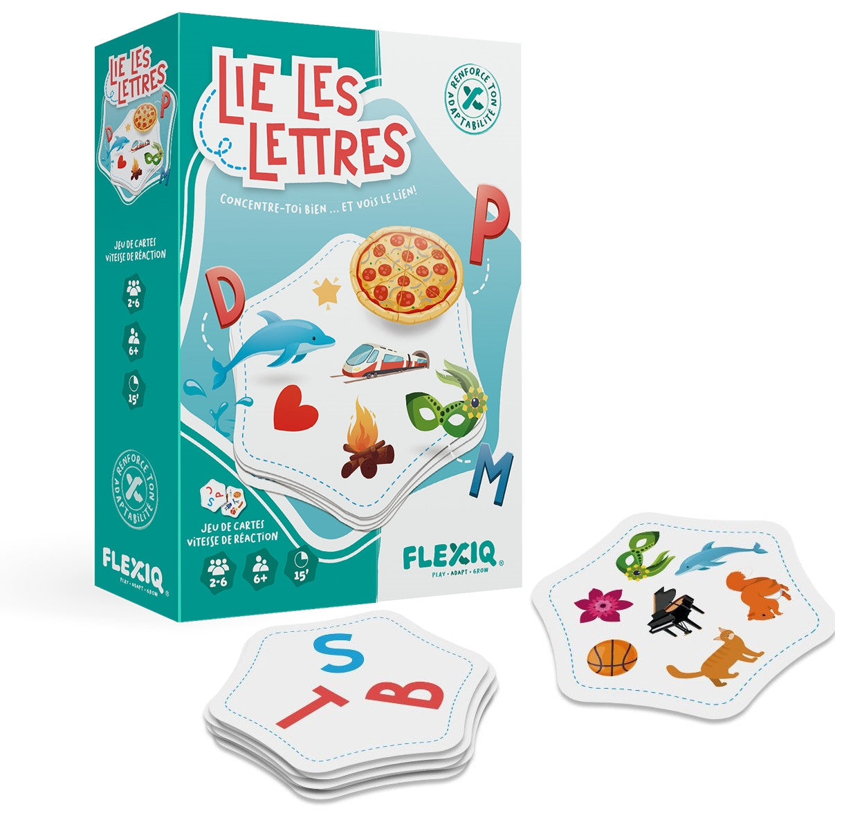 Flexiq Jeu de cartes lie les lettres Jouets Flexiq   