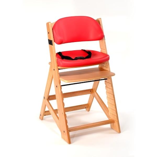 Chaise Haute en bois évolutive Keekaroo avec tablettes et insert