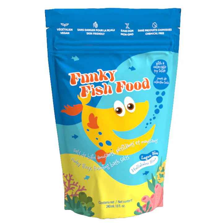 Loot toy Funky Fish Food Sel de bain moussant  Loot toy Lagon Bleu  