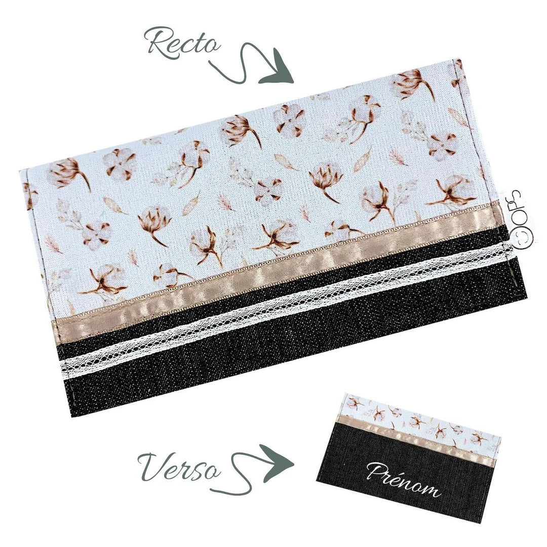 OleOops Protège carnet de santé Accessoires OleOops Fleurs de coton  