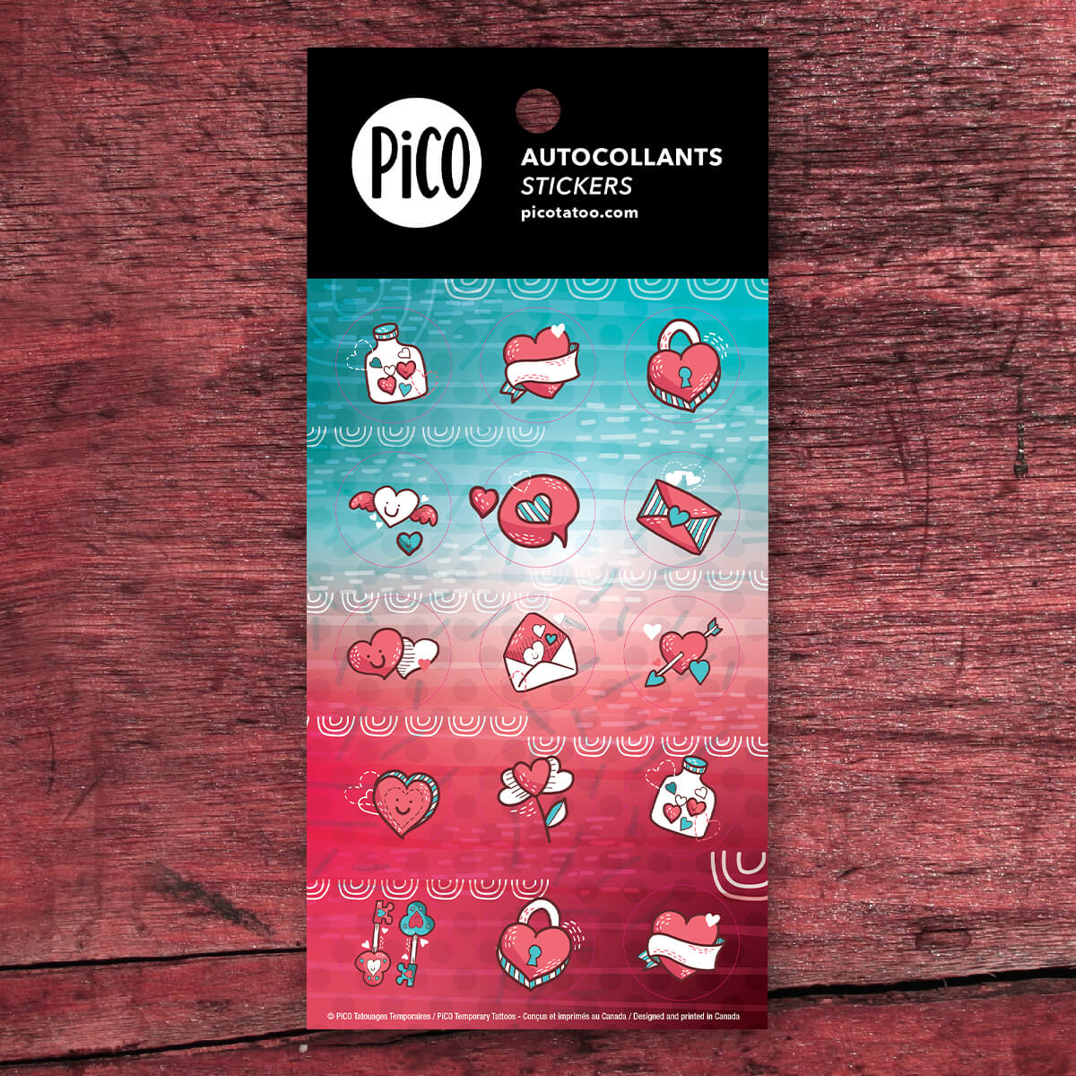 Pico Autocollant - Édition spéciale Saint-Valentin Pico Tatouages Temporaires Saint-Valentin