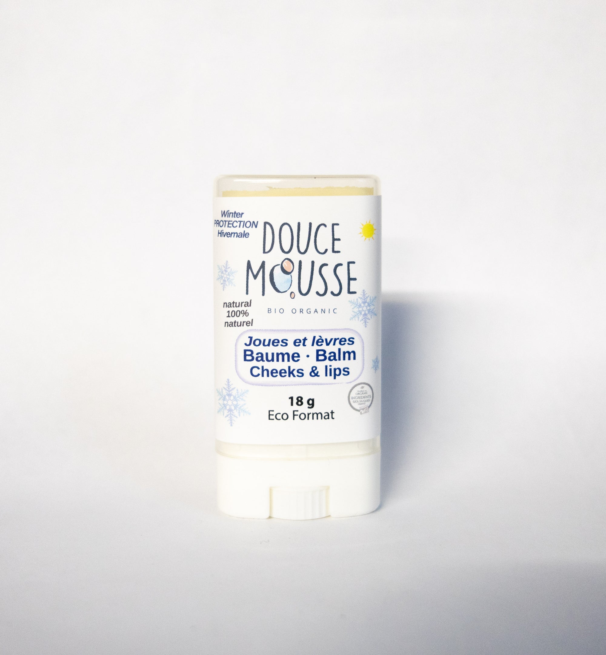 Douce Mousse Baume à joues et lèvres nouveau format 18g Soins corporels La Coursière Bio