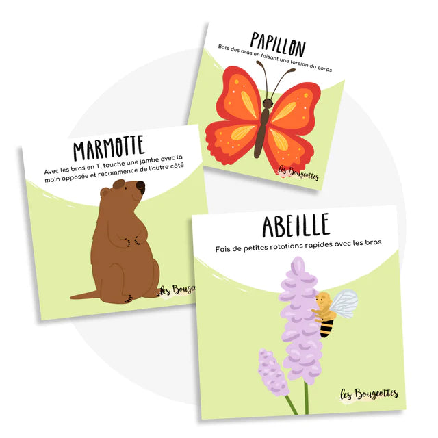 Les Bougeottes Cartes d&#39;apprentissage - Printemps Les Bougeottes