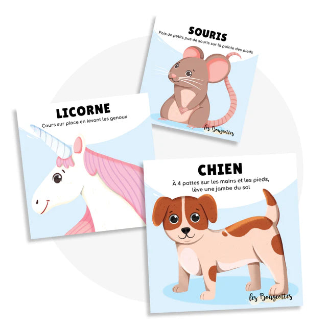 Les Bougeottes Cartes d&#39;apprentissage - Animaux méli mélo 1 Les Bougeottes