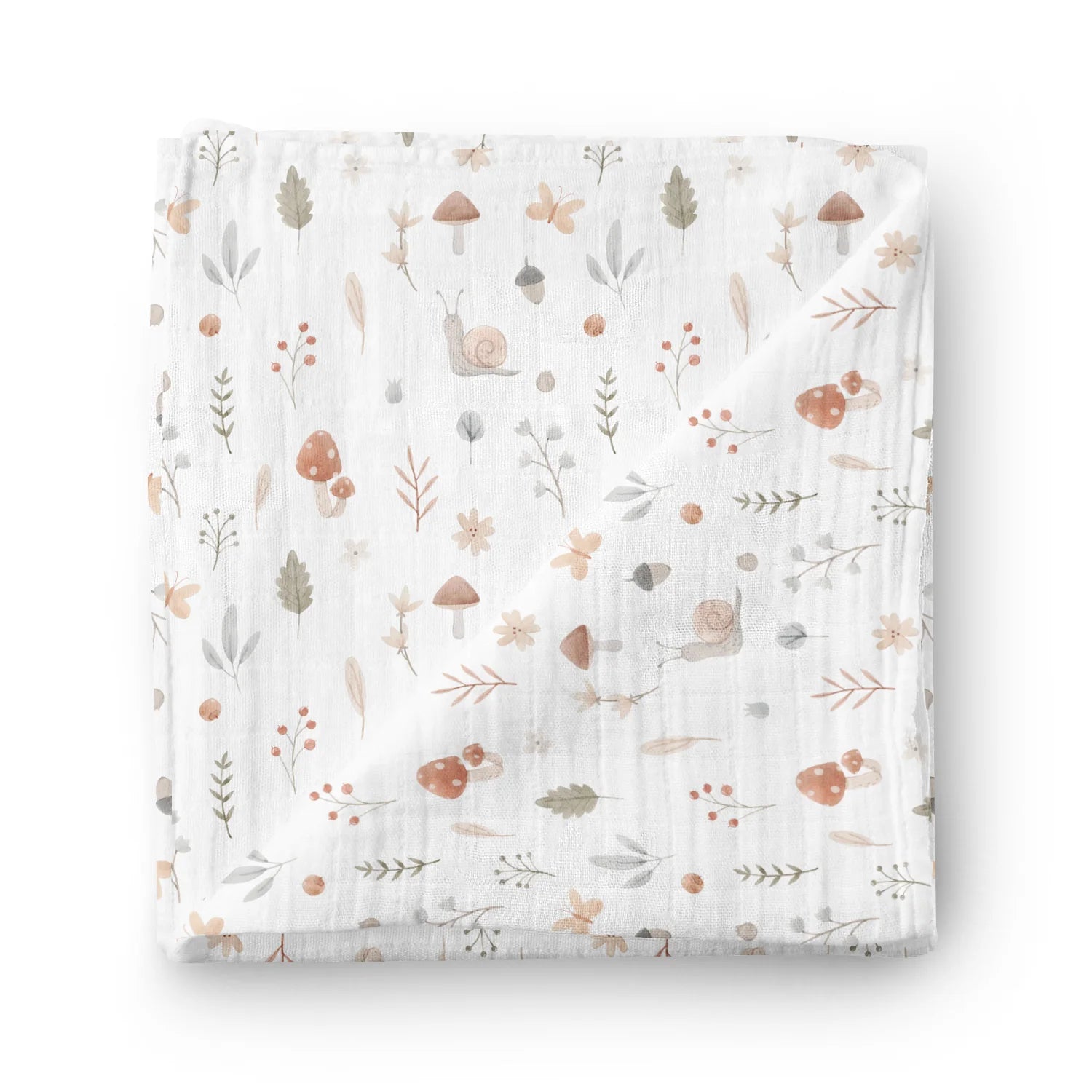 Oleoops Couverture mousseline de bambou pour bébé 47x47 Dodo OleOops Forêt magique