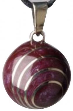 Bola Collier pour future maman Maternité Bola Mauve avec spirales  