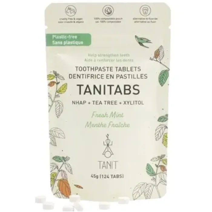 Tanit dentifrice en pastilles Soins corporels Tanit Sachet de 124 pastilles - Menthe  