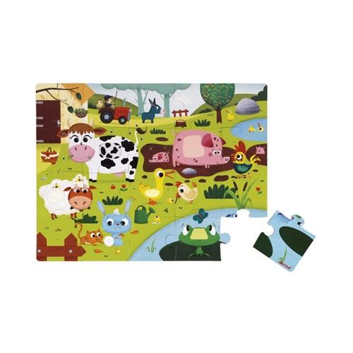 Janod Casse-tête tactile géant animaux de la ferme 20 pièces Jouets Janod   