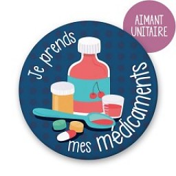 Minimo Aimants individuels Éducation Minimo Playful Motivation Ludique Je prends mes médicaments  